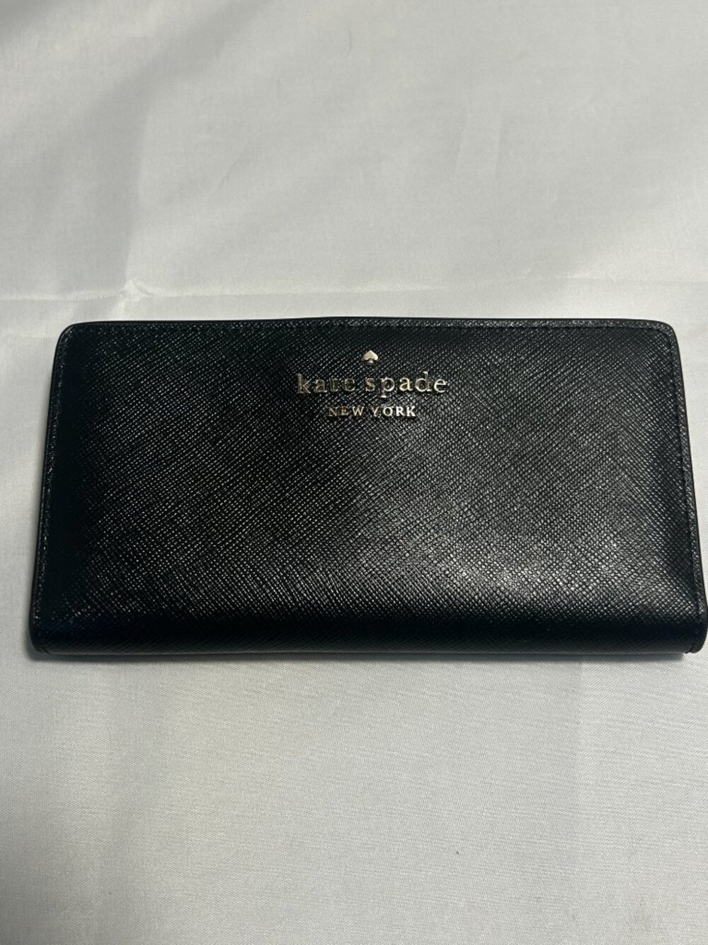 Kate Spade New York ID, Card and Bill Holder Wallet, Black Saffiano Leather - Picture 3 of 8